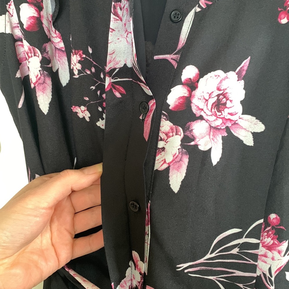 Nwt Judith & Charles Black Raspberry Floral Dress… - image 3